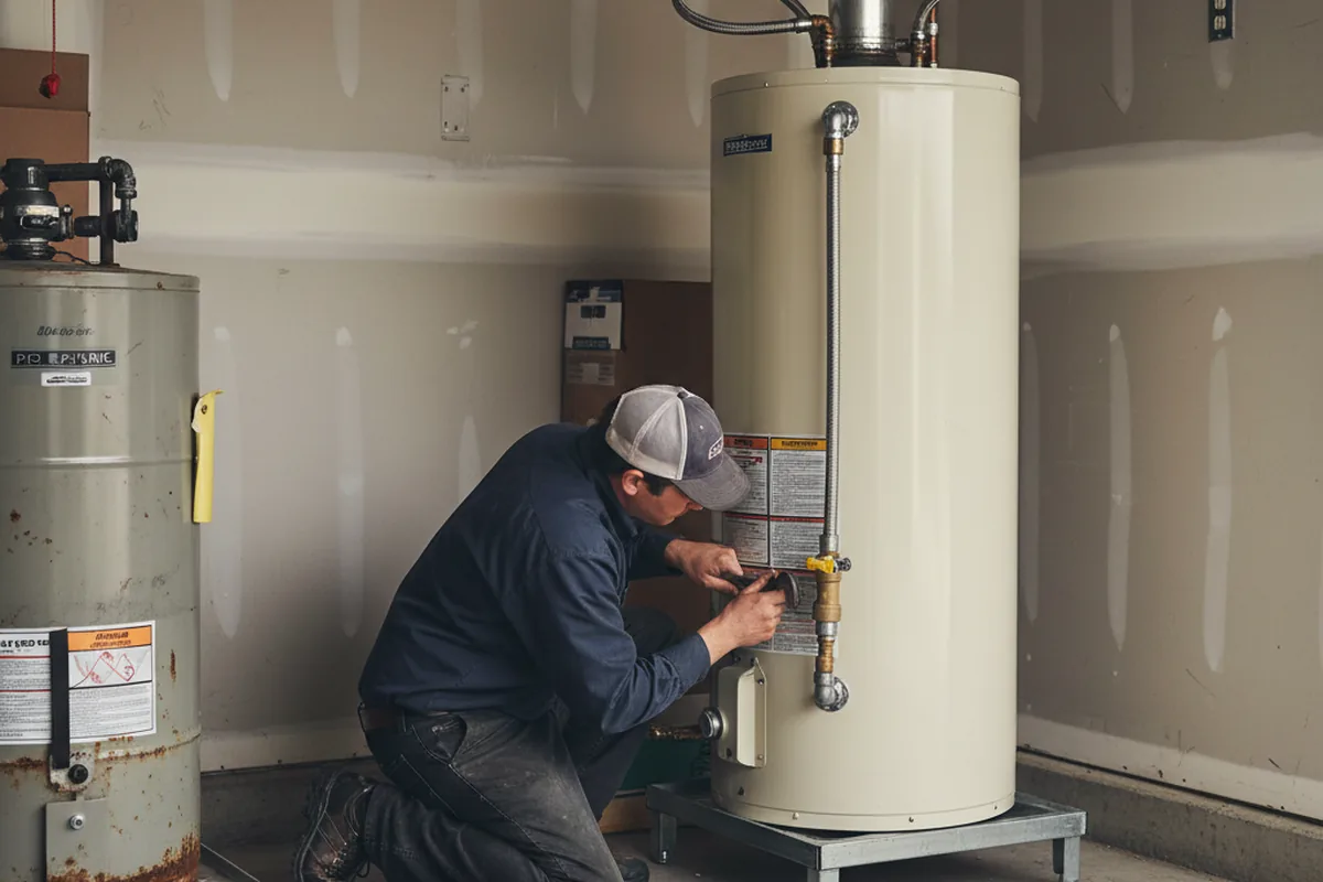 Water heater and shutoff valve replacement in Suffern